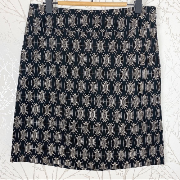 LOFT COTTON Embroidered Design Black Skirt 0 NWT - Picture 2 of 10